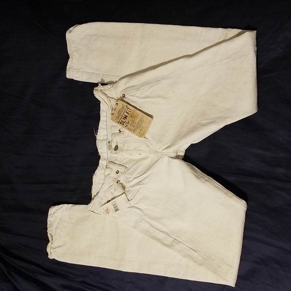 Ralph Lauren Slim Fit NWT White RRL 27x34 Vintage Distressed - Picture 4 of 17